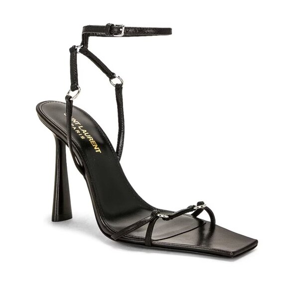 LIKE NEW Saint Laurent Nova Sandal in Nero size 37.5 / US 7.5 - Picture 1 of 11
